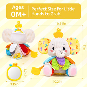 JoySpark Toys elephant bells and squeaks aid sensory discovery for babies