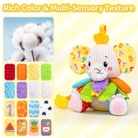 JoySpark Toys elephant soft plush provides cozy cuddle moments for babies