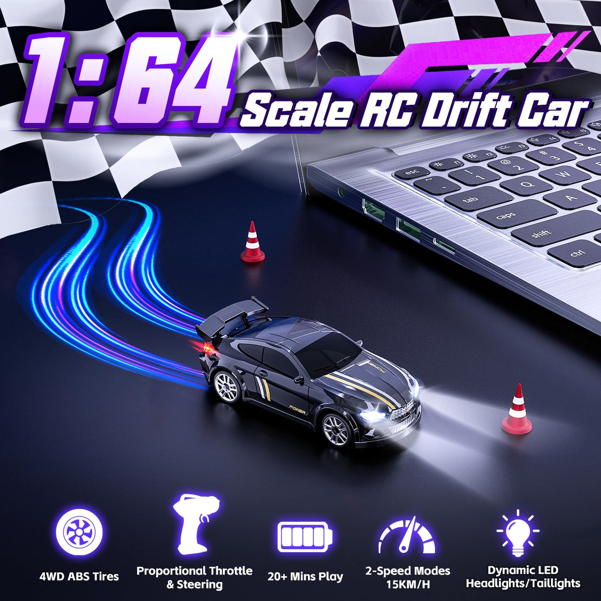 JoySpark Toys pro-control remote provides precise steering for smooth drifting