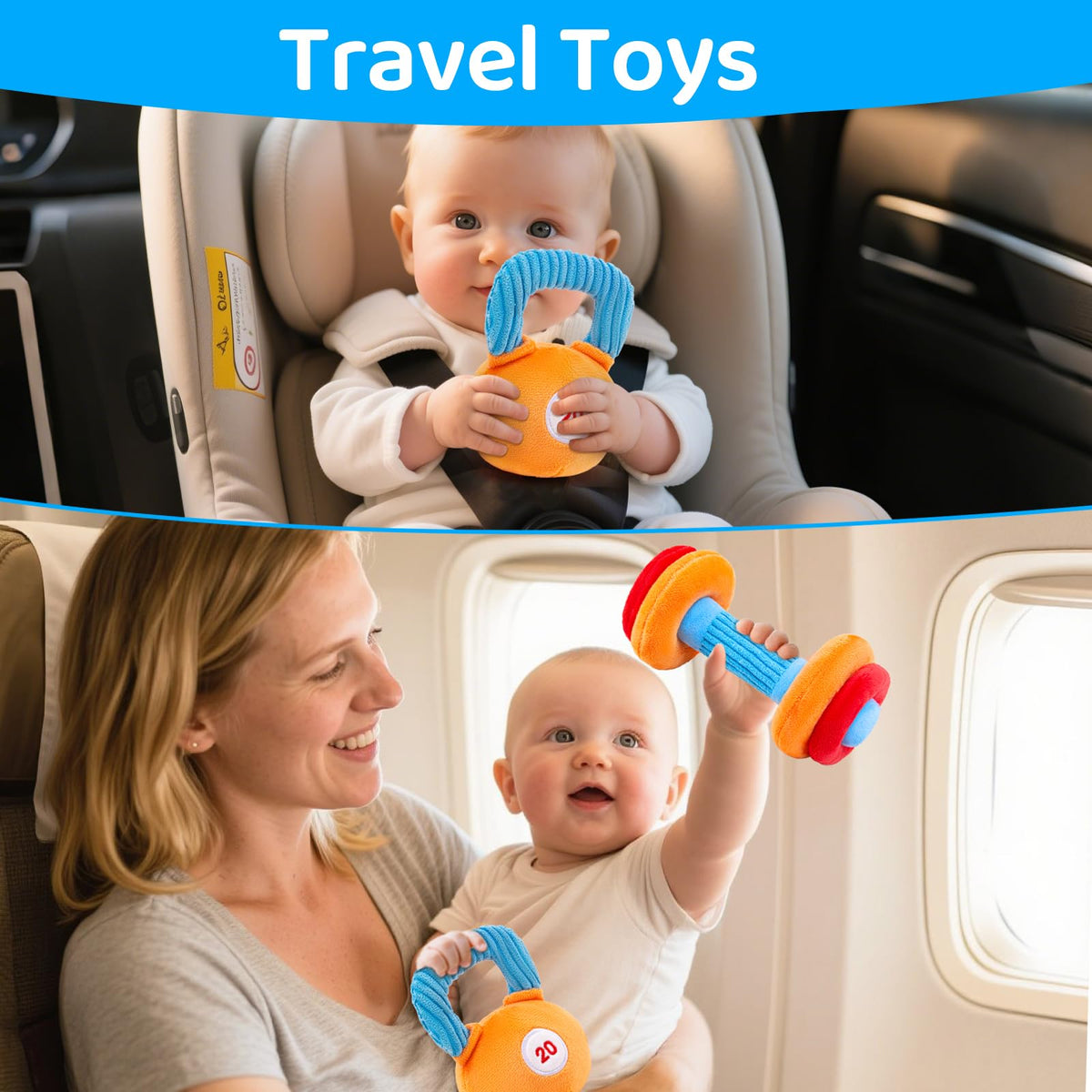 JoySpark Toys stretchy pull band with teethers soothes teething