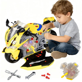 JoySpark Toys take apart motorcycle assembly showcases hands on learning and fine motor practice