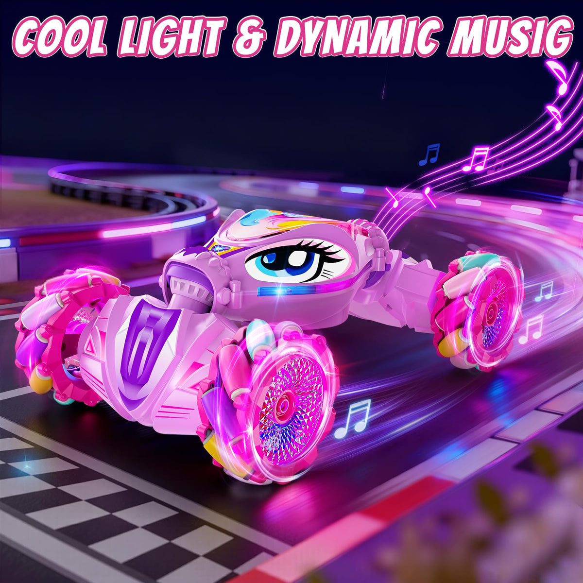 JoySpark Unicorn gesture-sensing RC car with wrist sensor for quick reaction control