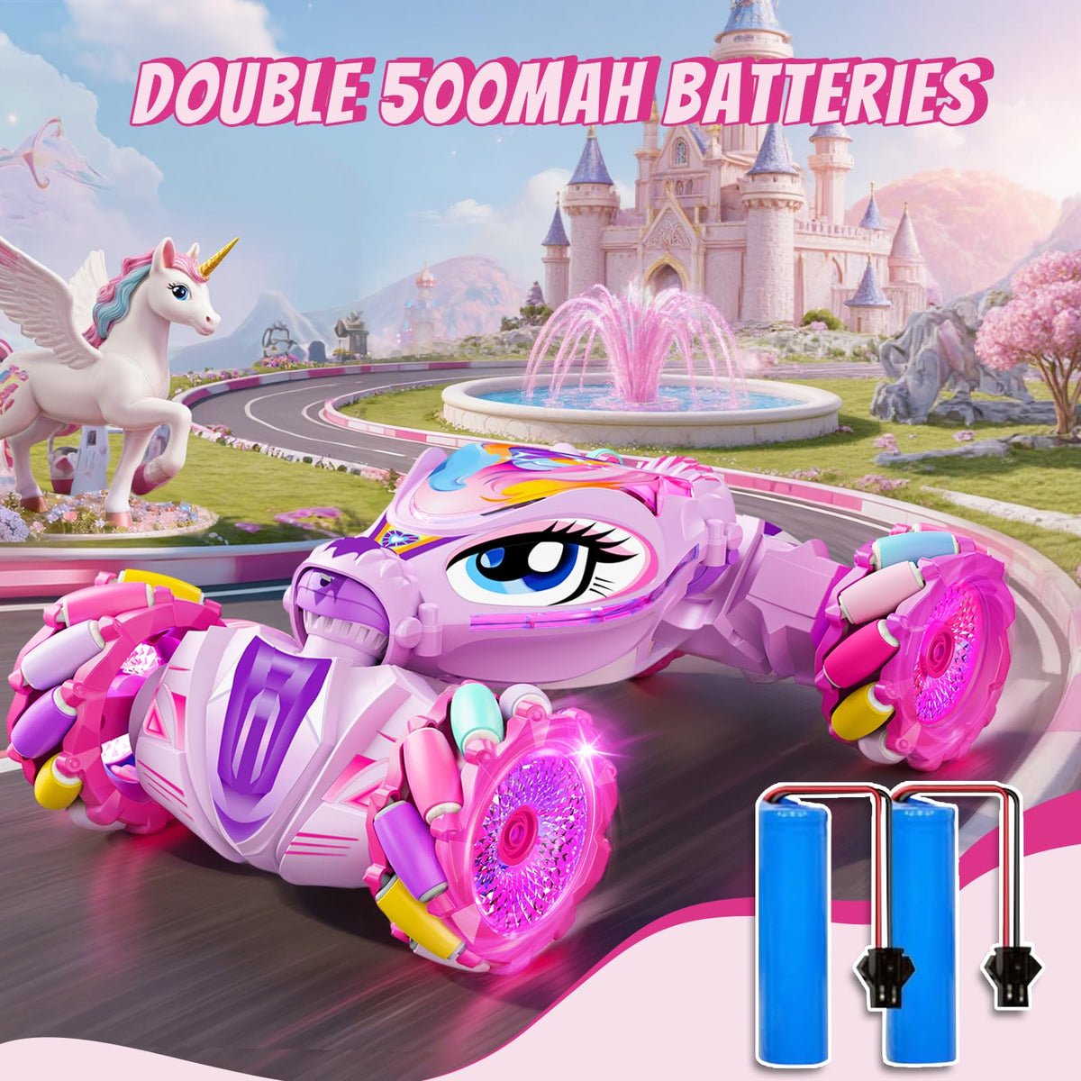 JoySpark Unicorn RC Stunt Car 4WD chassis for versatile terrains