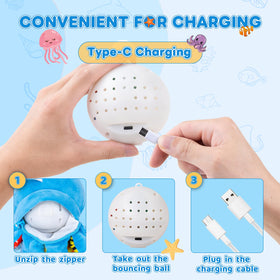 JoySpark Toys USB-C rechargeable octopus enables longer play sessions.
