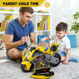 JoySpark Toys wheel removal action promotes problem solving and spatial awareness