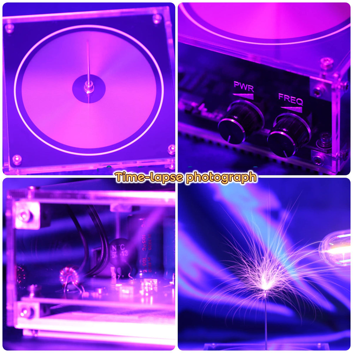 Joytech BT Music Tesla Coil side panel highlights sleek design.