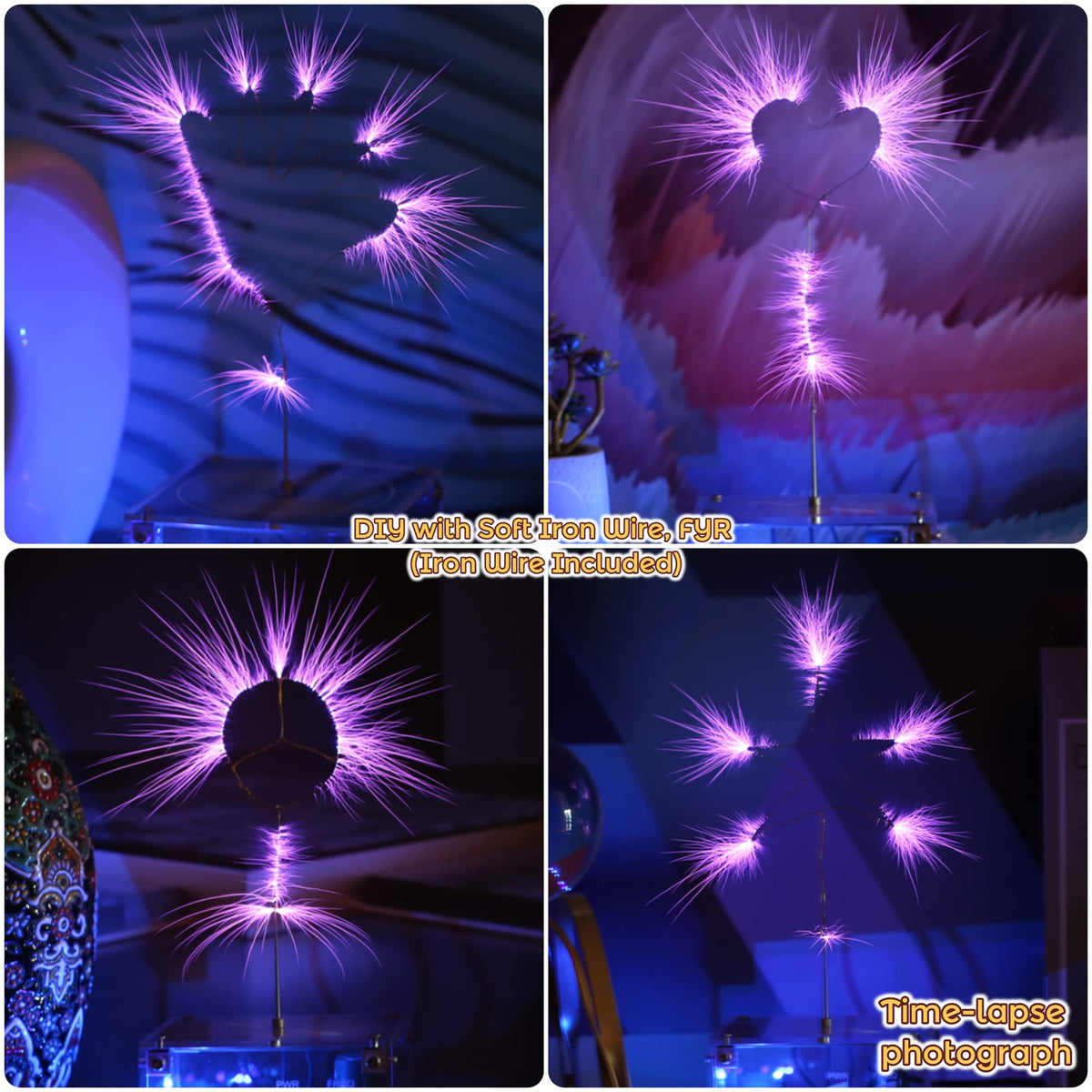 Joytech BT Music Tesla Coil Bluetooth connectivity illustrates wireless control.