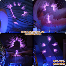 Joytech BT Music Tesla Coil Bluetooth connectivity illustrates wireless control.