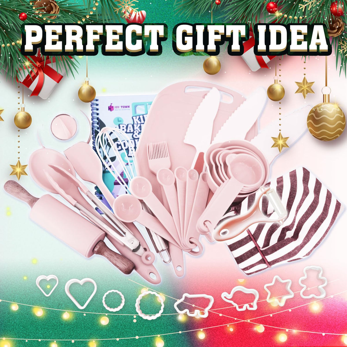 JoyTown pink apron and chef hat for budding chefs