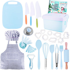 JoyTown kids cooking set with storage case for organized playtime.