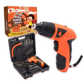 JoyTown Kids Real Power Drill Set with carrying case for easy home projects