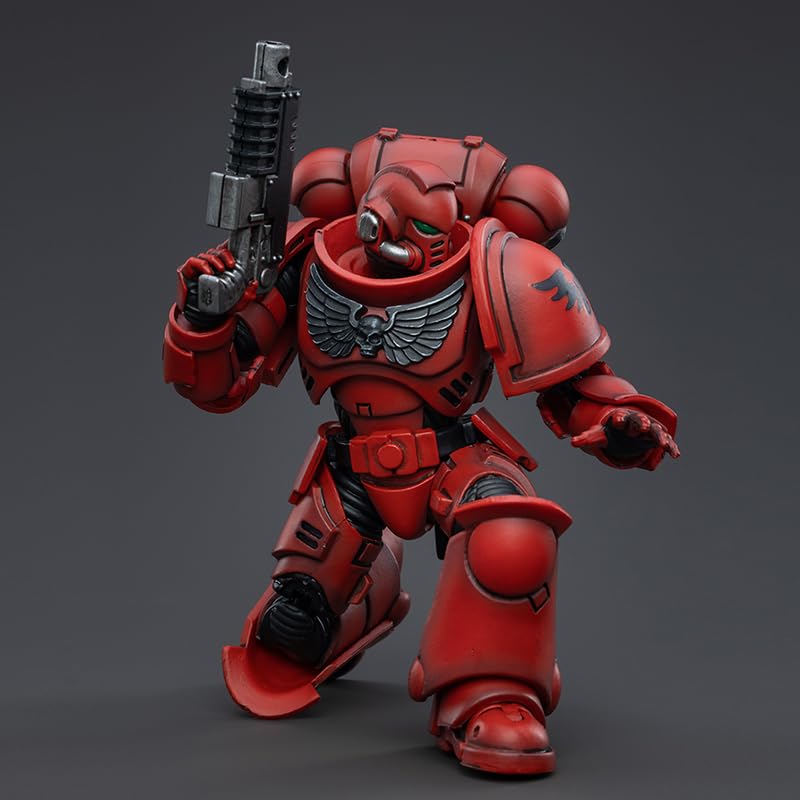 JOYTOY Blood Angels Intercessor full-gear figure fits standard accessories.