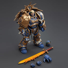 JOYTOY Primarch Guilliman figure captures battle-worn sci-fi charm.