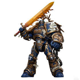 JOYTOY Ultramarines Guilliman packaging open shows collectible presentation.