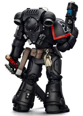 JOYTOY Raven Guards Ashan 1:18-scale figure emphasizing authentic scale and poseability.