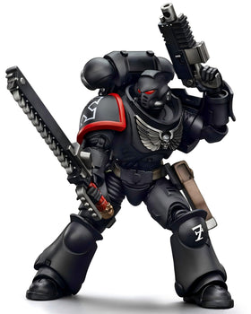 JOYTOY Raven Guards Ashan close-up armor detailing for photography and diorama setups.