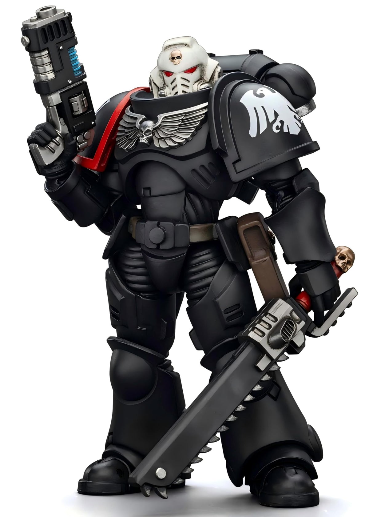 JOYTOY Raven Guards Ashan 1:18 figure, front view, ideal for collectors' display.