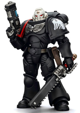 JOYTOY Raven Guards Ashan 1:18 figure, front view, ideal for collectors' display.