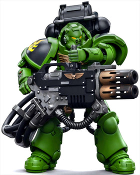 JOYTOY Brother Xavak display stand keeps the figure secure.