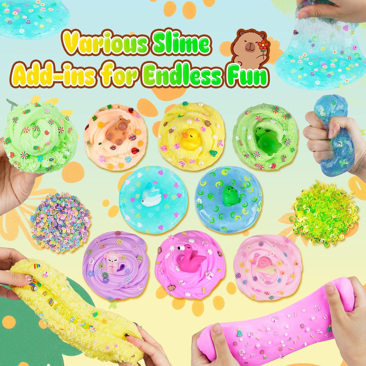 Joytry butter slime bottle offers smooth texture for satisfying squish and play.