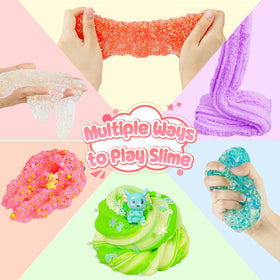 Joytry axolotl charms in slime for customized play.