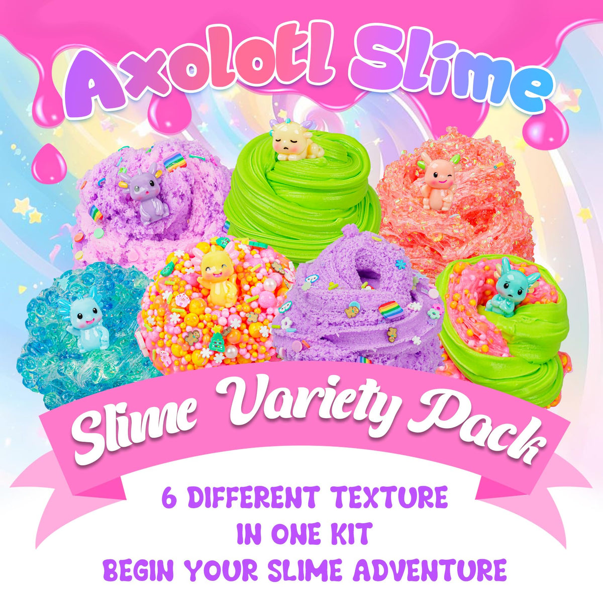 Joytry fluffy slime texture close-up showing soft squish.