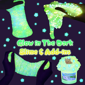 Joytry glow-in-the-dark slime glowing for nighttime play.