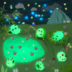 Joytry Panda Slime Glow-in-the-Dark variant that shines after light exposure