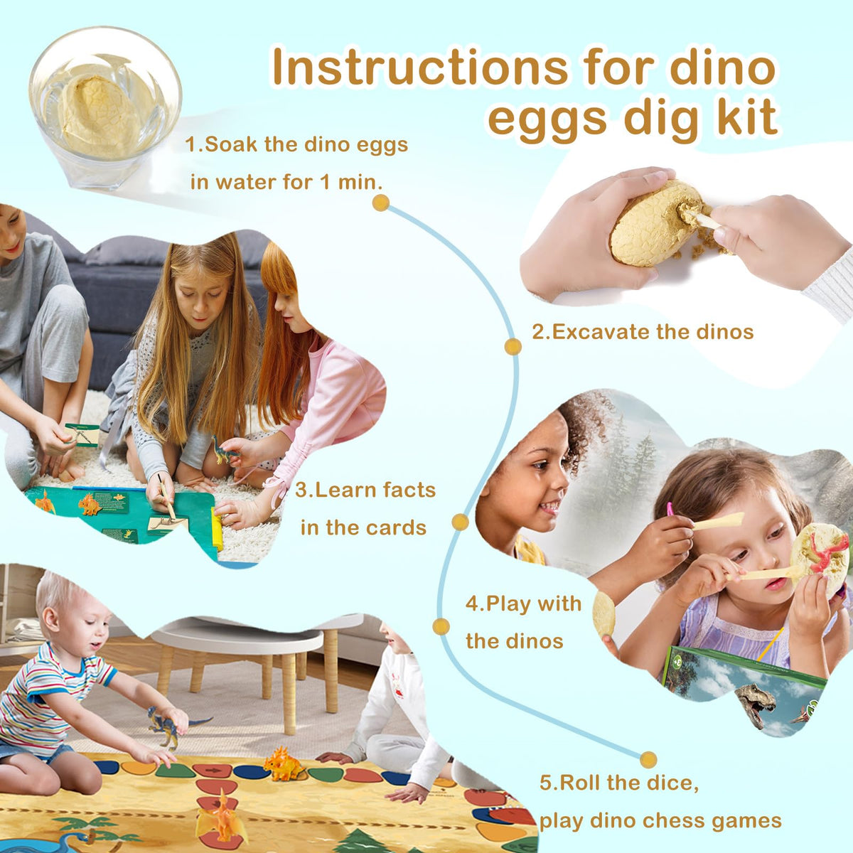 Joyvalley Dino Eggs kit compact packaging for gifting and storage.