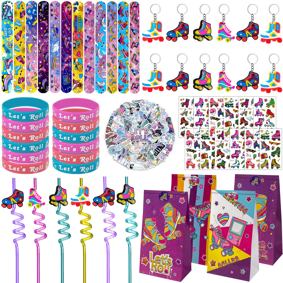 Joyvorite roller-skate straws for party drinks, perfect for themed celebrations.