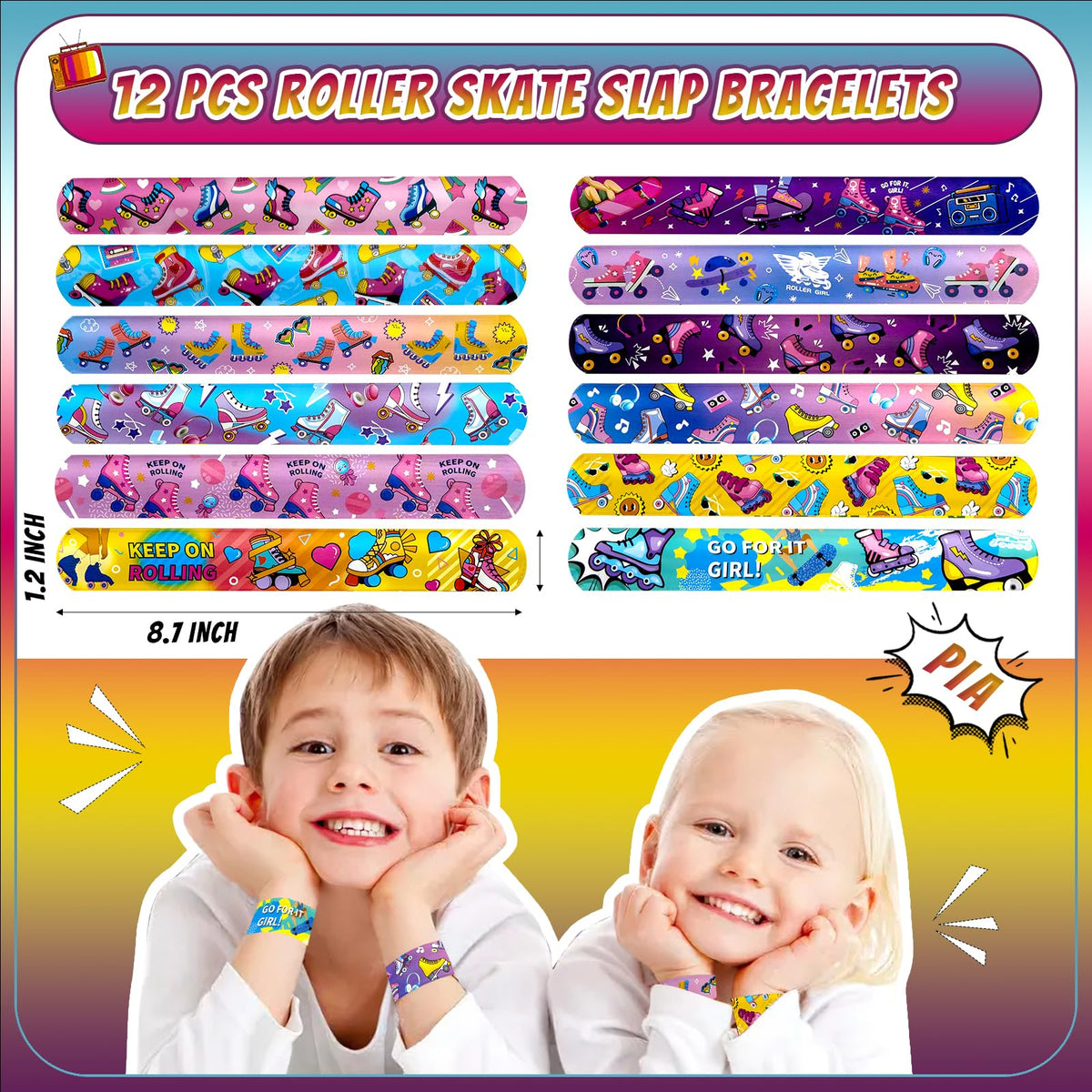 Joyvorite roller-skate wristbands colorful keepsakes kids can wear.