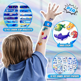 Joyvorite shark tattoo stickers add ocean-themed decorations