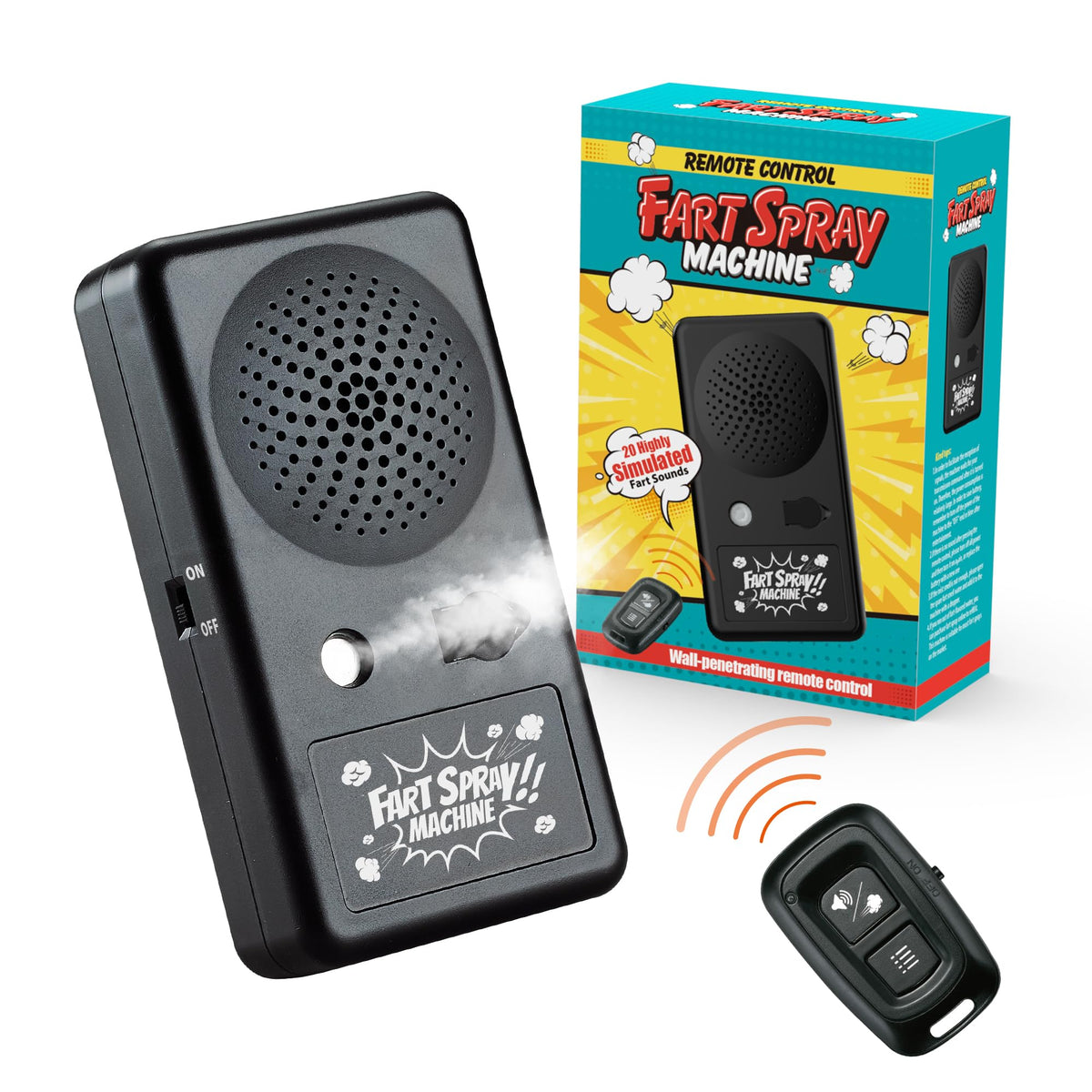Joywhiz fart machine remote: compact prank device for covert setups.