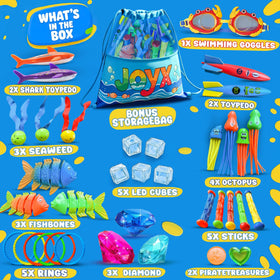 JoyX diving sticks guide kids through underwater retrieval drills