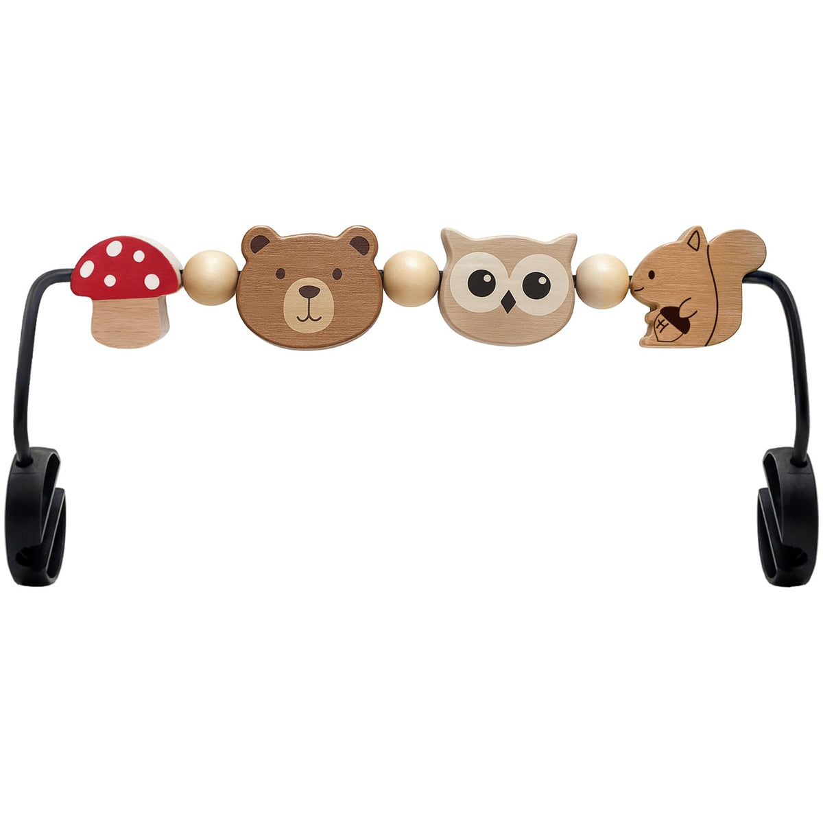 Joyxzacp baby bouncer toy bar with rotating animals for visual stimulation and motor play