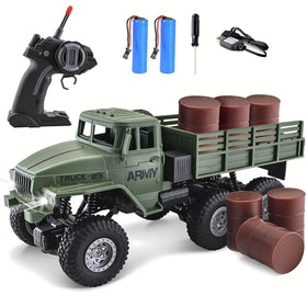 JPJCOOY RC Military Truck 6x6 exterior view highlights rugged build