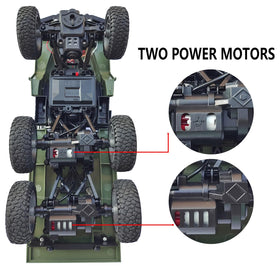 JPJCOOY RC Military Truck 6x6 night operation with LED lights