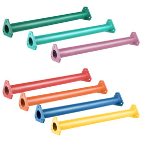 JPOIP seven-color monkey bars kit, 16-inch length, ideal for durable backyard play.