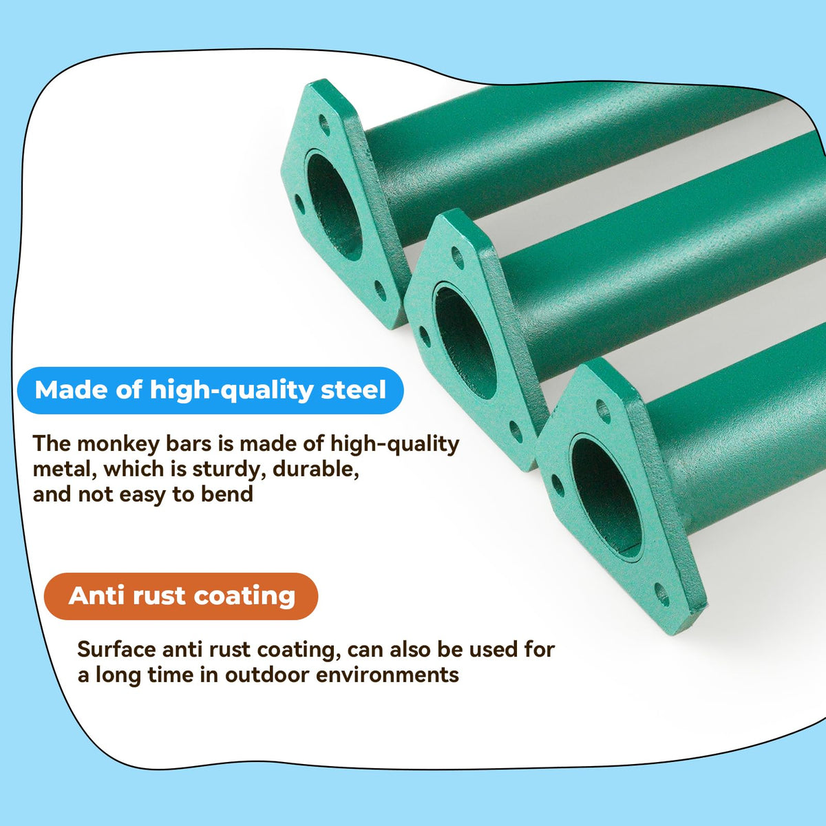 JPOIP indoor-outdoor playground setup with seven colors encouraging active climbing.