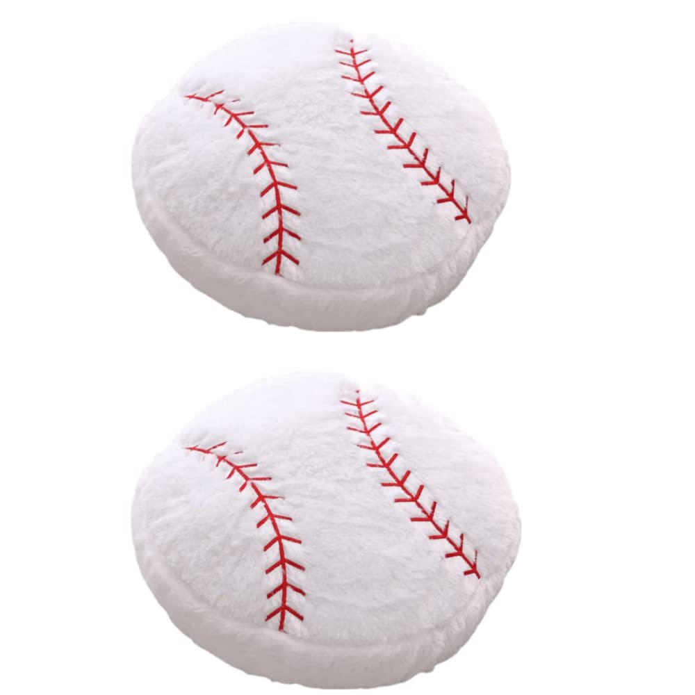 JPORSHU two-pack baseball pillow close-up plush texture for cozy hugging