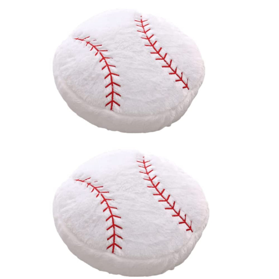 JPORSHU two-pack baseball pillow close-up plush texture for cozy hugging