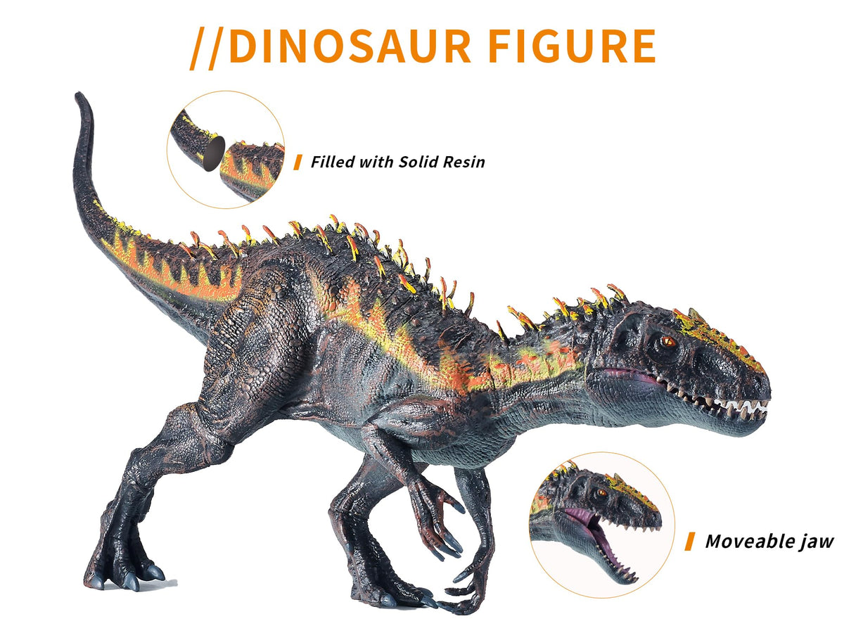 JR PARK T-Rex toy featuring red stripe color for authentic look.