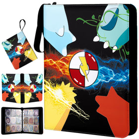 Jravkfi card binder 9-pocket front view showing durable PU leather and secure zipper for safe storage.