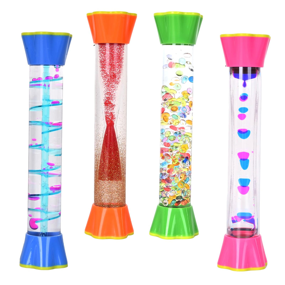 JRLAJRL Glitter Hourglass liquid motion toy for calming focus at your desk
