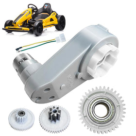 JRRXM 24V RS775 motor gearbox with a durable composite shell for ride-on upgrades.