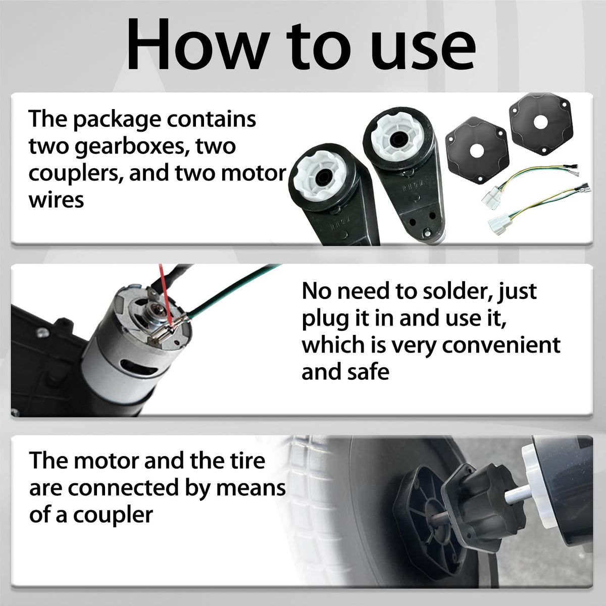JRRXM free coupler included for quick, secure toy car connections.