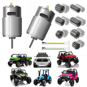 JRRXM 12VRS550 pair motor with 40000rpm capability for faster Power Wheels acceleration.