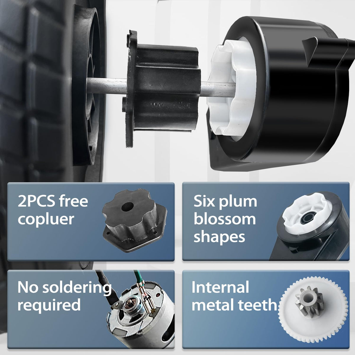 JRRXM solid shell gearbox with steel middle gear for longer service life.