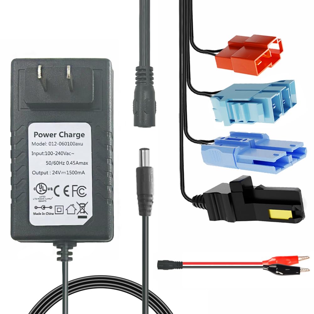 JRRXM universal 12V/24V charger compatible with many ride-on cars