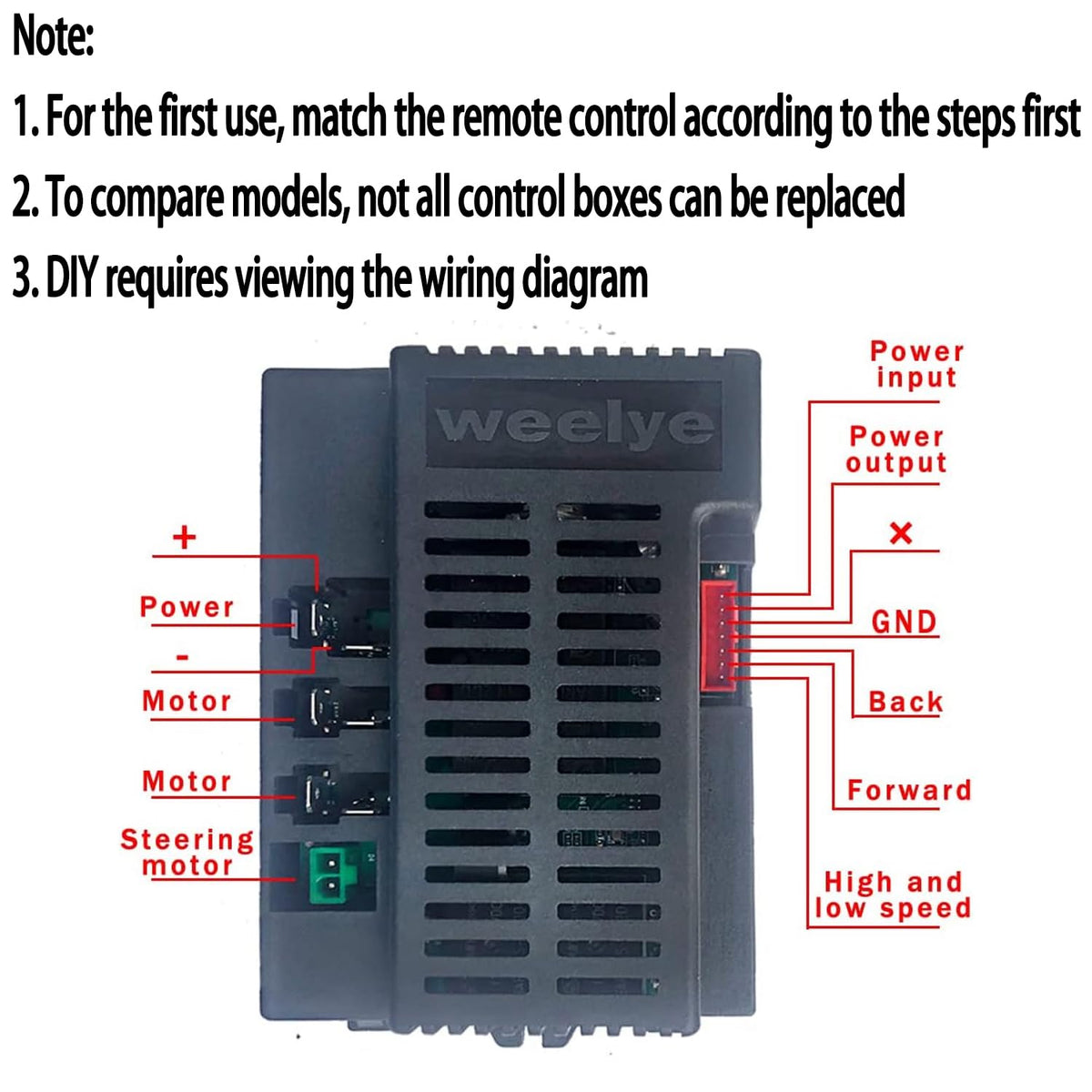 JRRXM WEELYE RX30 2.4G Bluetooth receiver enables quick, reliable pairing.